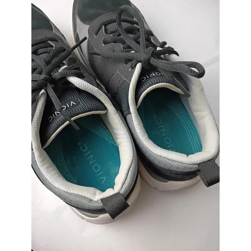 Vionic Lace-Up Athletic Sneakers Zanny Black Woman 9.5 Active Walking Sneakers